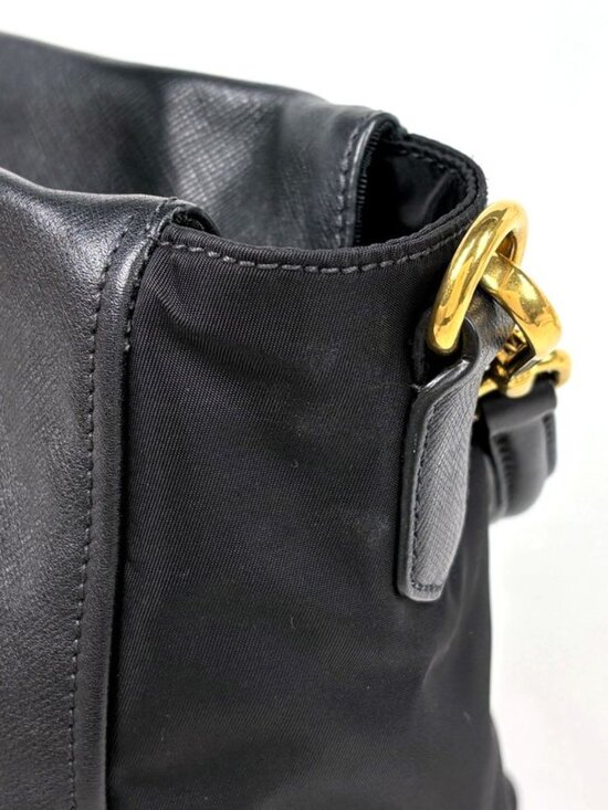 Prada 2-Way Shoulder Bag Leather Nero - Picture 4 of 7